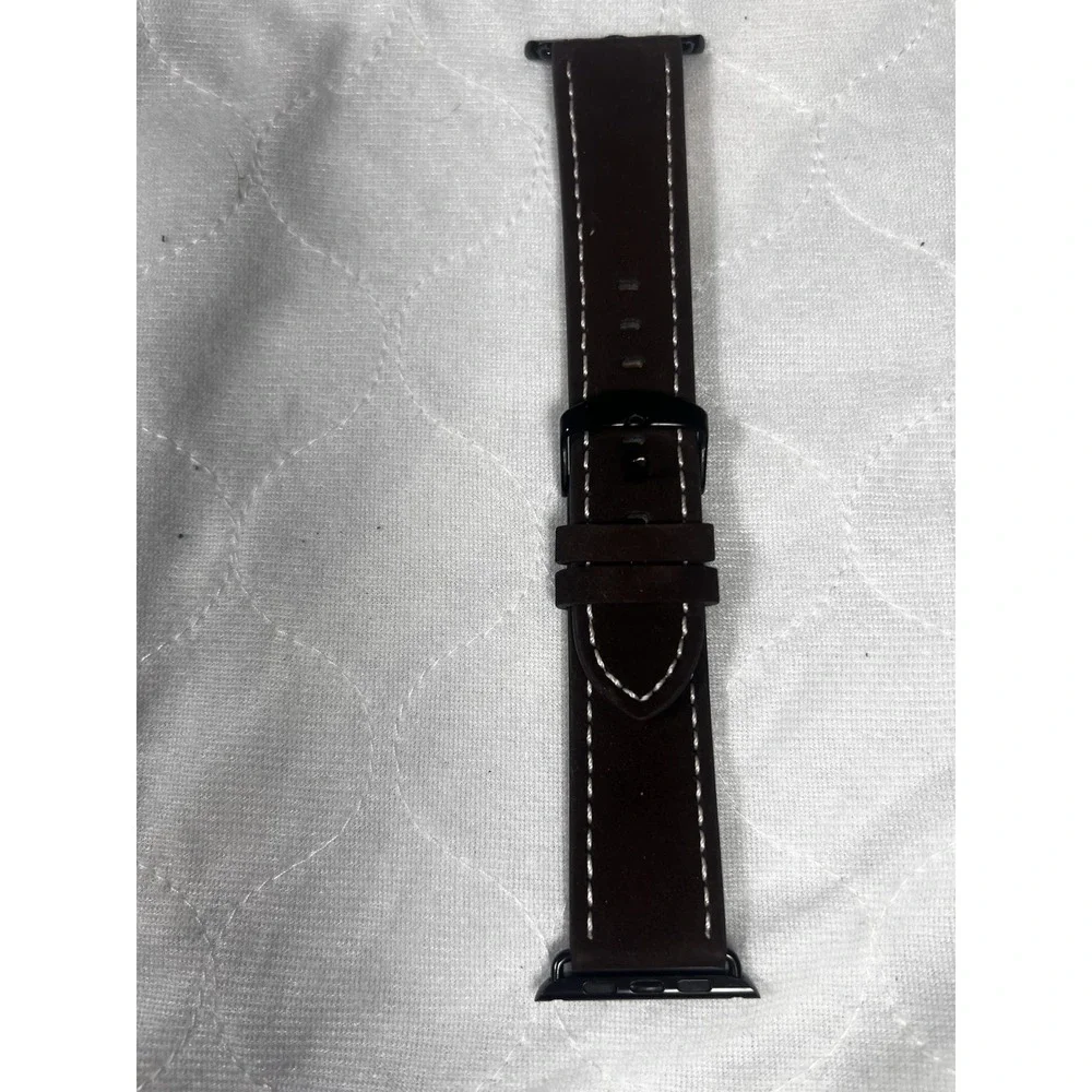 Brown Genuine Leather Apple Watch Band For 10 9 8 7 6 5 SE 40/44/41/45/42/46mm
